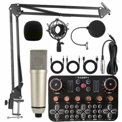K600声卡48V电容麦套餐K歌聊天录音主持手机电脑通用