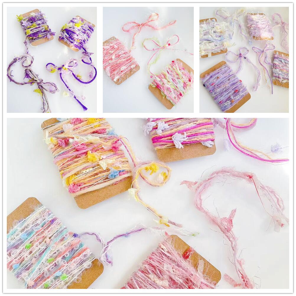 长期可补原创设计粉紫特色手混线发绳藏族脏辫包装绳DIY饰品配件