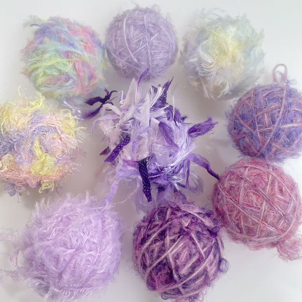 2025花式毛线球绕线泡沫球圣诞树节日装饰DIY公仔鲜花束拍摄道具