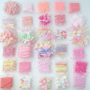 2025玫粉手混线小样藏族脏鞭发绳文玩头饰原创辅料DIY配件特色线