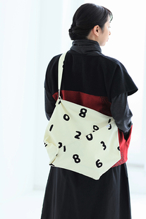 SOUSOU布袋真正日本京都制设计师帆布斜跨肩包背包软包穏生成数字