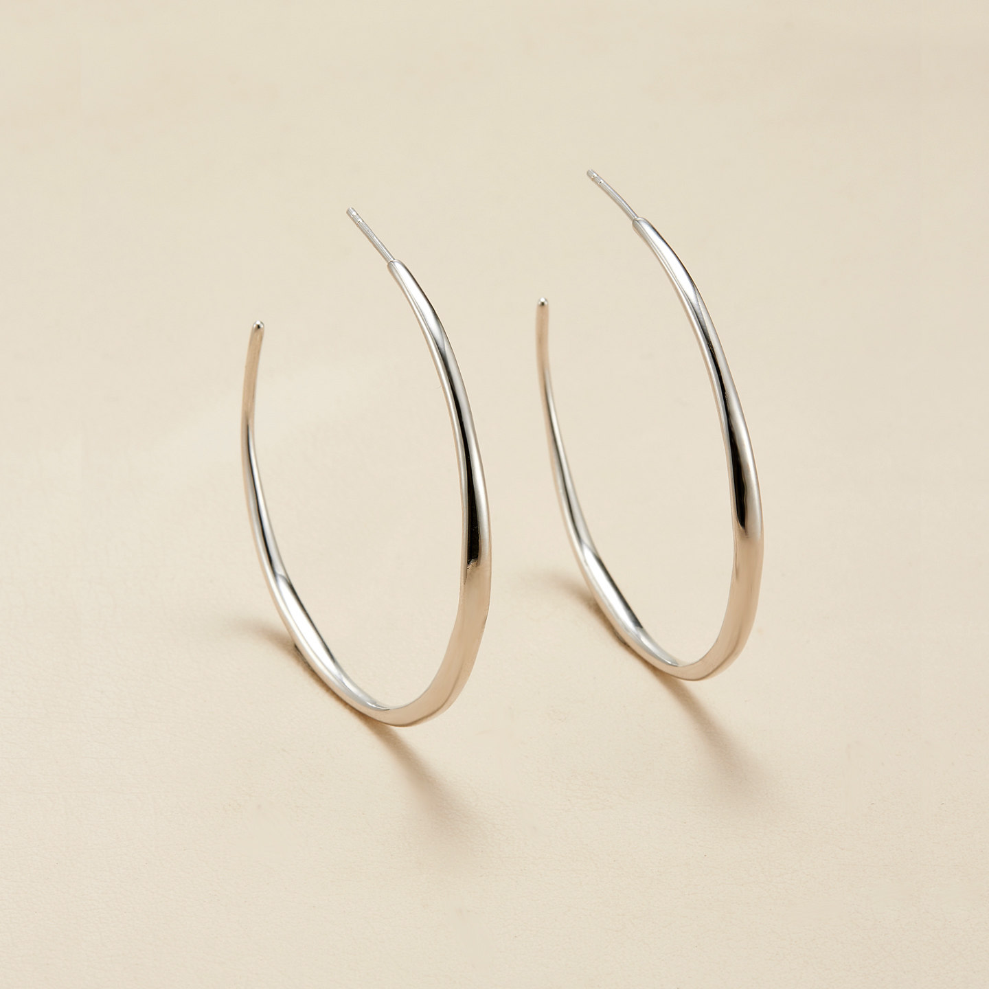 AHCHOO 静奢风百简约高级素圈圆形大耳环通体S925纯银耳钉耳圈女,饰品/流行首饰/时尚饰品新,银饰耳饰,淘宝优惠券,粉丝福利购,淘宝优惠卷