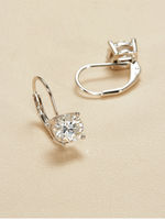 AHCHOO's minimalist 1-carat small bubble moissanite earrings exude a sense of sophistication. S925 silver earrings for women thumbnail 5