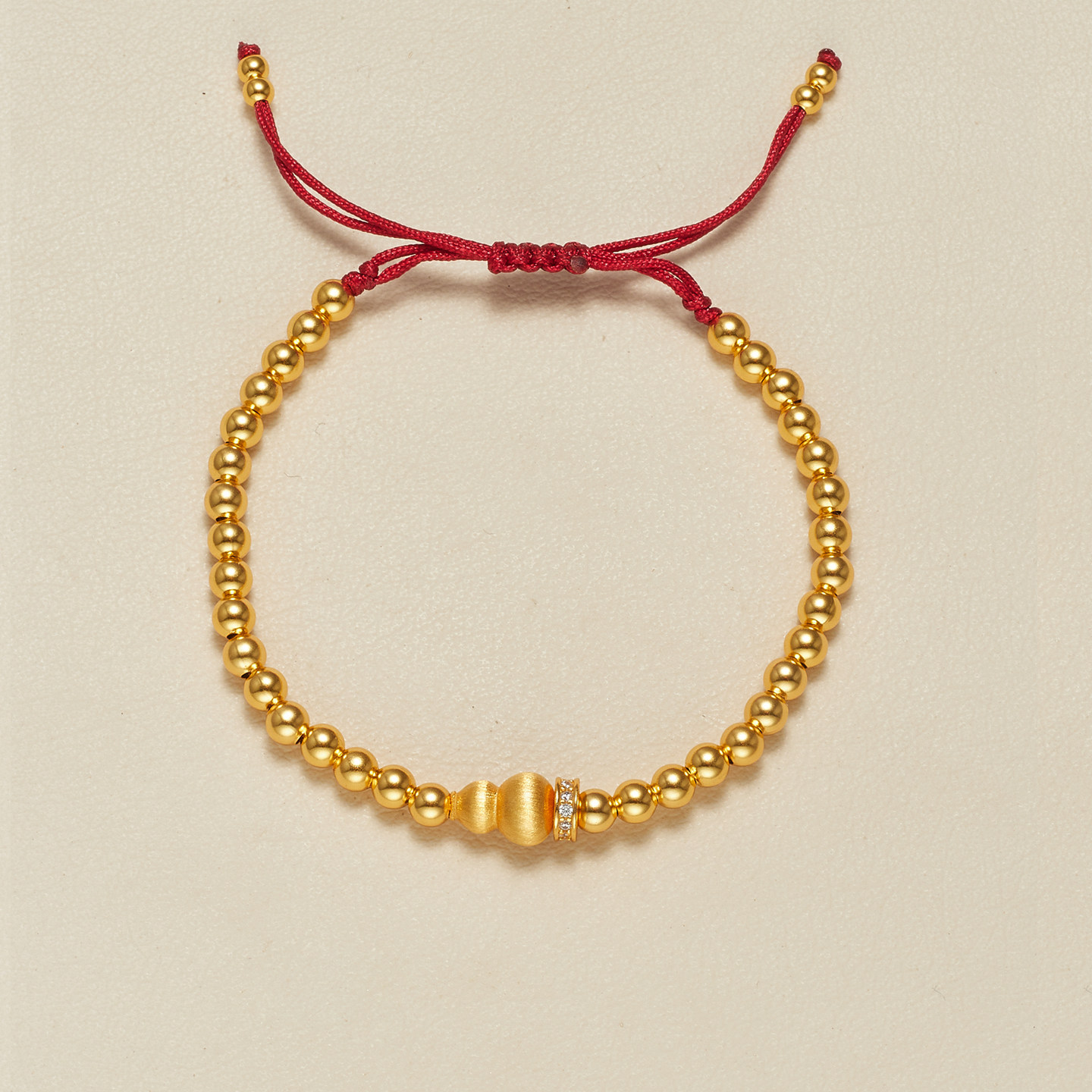 AHCHOO 福气满满S925银红绳葫芦手链转运珠福禄手串本命红结绳女