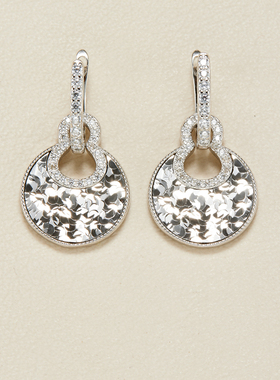 AHCHOO 碎冰冰葫芦耳环S925纯银锆石福禄耳饰爆闪两戴可拆耳圈女