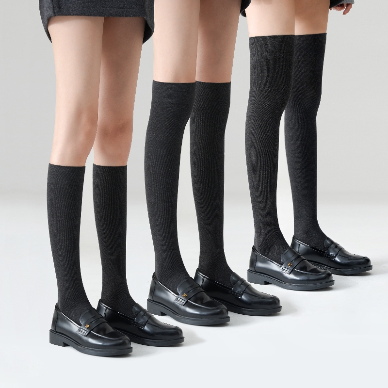 漫画腿40S高支高密度显瘦腿中筒袜小腿袜秋冬加绒加长高筒大腿袜