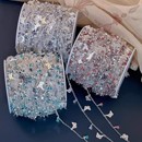 diy链条粉色紫色蓝色镂空蝴蝶加钻保色古风流苏步摇项链散链配饰