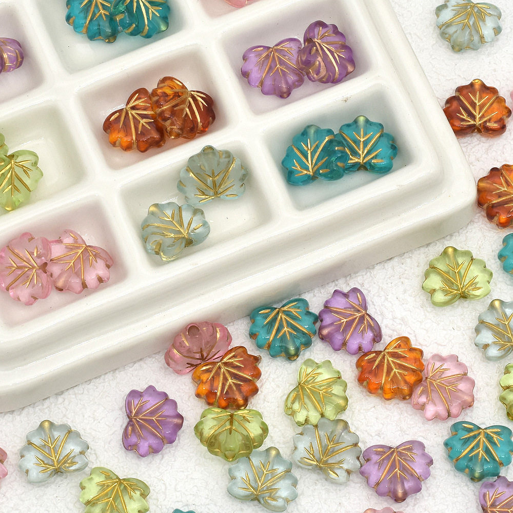 亚克力枫叶珠子DIY手工串珠饰品配件彩色透明金色叶纹装饰材料,饰品/流行首饰/时尚饰品新,其他DIY饰品配件,淘宝优惠券,粉丝福利购,淘宝优惠卷