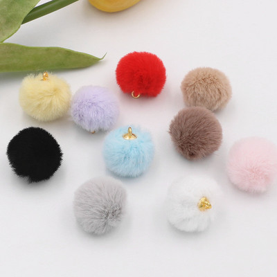 diy仿兔毛球饰品配件2cm