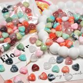 12mm爱心亚克力晕染桃心散珠diy手工串珠手链项链手机链材配件料