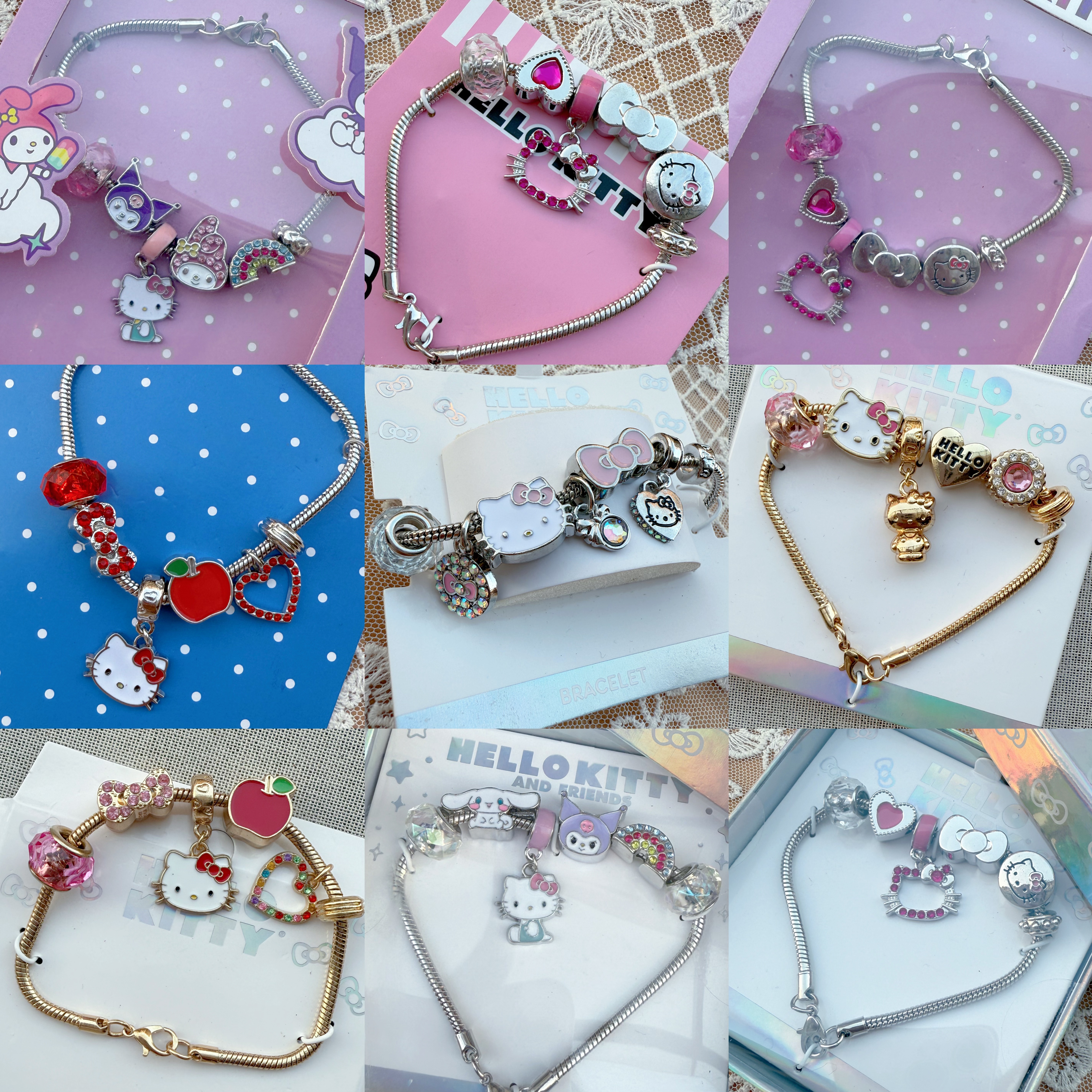 正品三丽欧凯蒂猫库洛米手链玉桂狗美乐蒂手串珠手镯