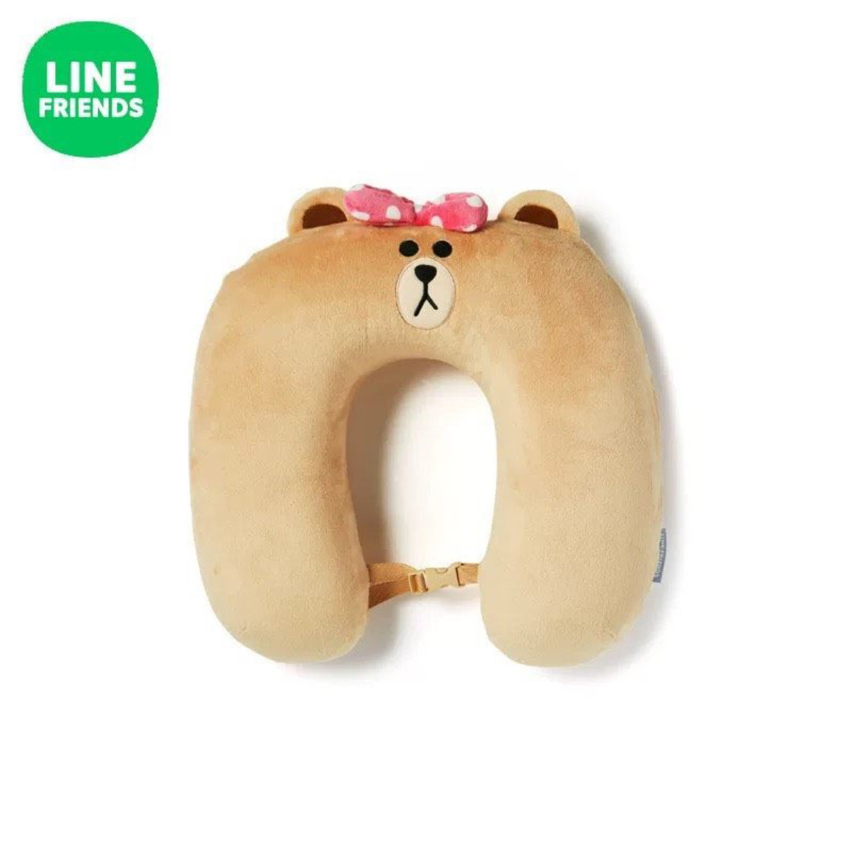 LINE FRIENDS 布朗熊丘可U型枕 动漫萌趣潮流出行舒适颈枕靠枕