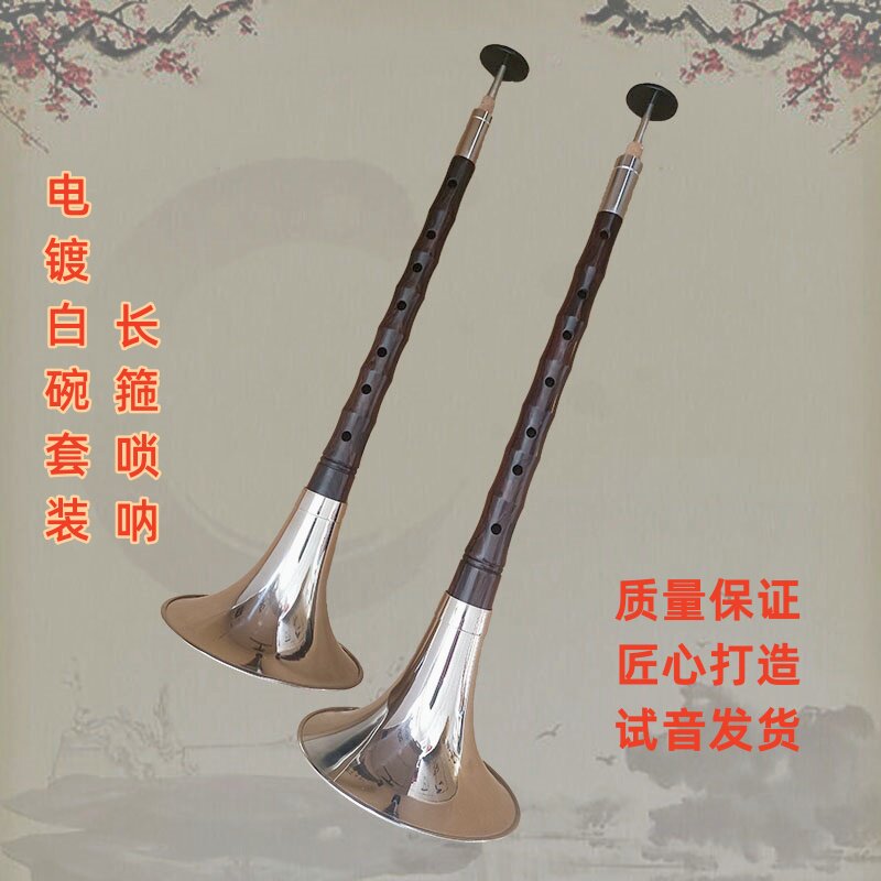乌木苏州唢呐乐器全套成人儿童初学者降BD调民间专业海笛纯铜喇叭