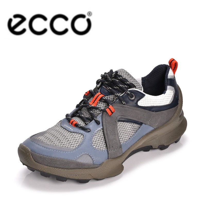 ECCO爱步男鞋新款透气运动鞋休闲跑步鞋真皮透气网面健步鞋803104
