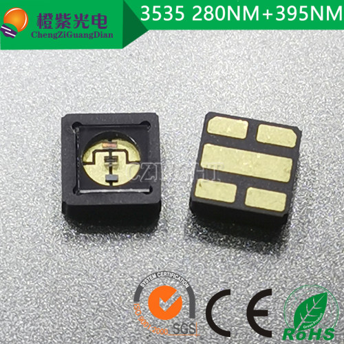 uvc紫外线杀菌灯280nm 双芯并联加齐纳管3535深紫外线消毒led灯珠