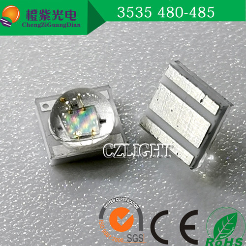 3535蓝光 3w 45mil 475-480nm 蓝色 700mA 3.4-3.6v led灯珠贴片