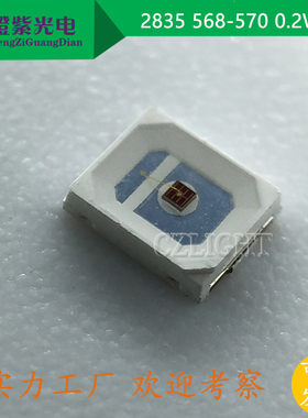 2835 0.2W 60MA 14MIL 2V 568-570NM 黄绿色 普绿光 高亮定制