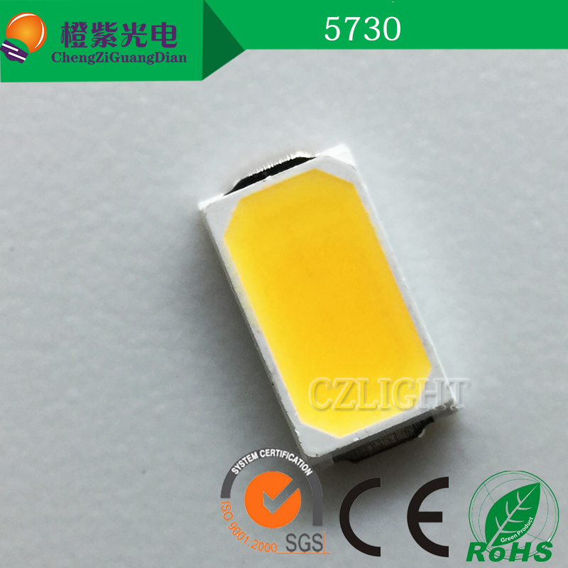 5730贴片led 暖白色灯珠 0.5w 高亮 暖白光暖白色smd 发光二极管