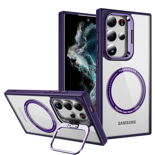 适用samsung三星glaxy+s25ultra电话s24EF保护套s25plus手机壳s24+防撞磁吸无线充电支架一体新款5G