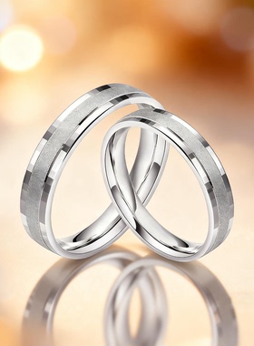 DR星河S999足银情侣戒指小众设计对戒女男一对刻字生日礼物送女友