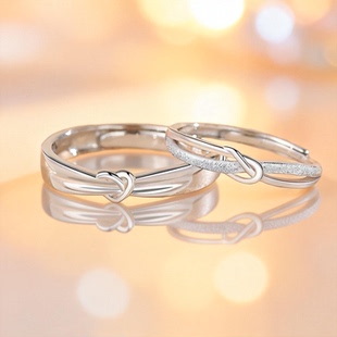 DR莫比乌斯环情侣对戒999纯银戒指一对小众设计新年礼物送女男友
