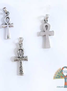 男女手工银古埃及象形文字吊坠