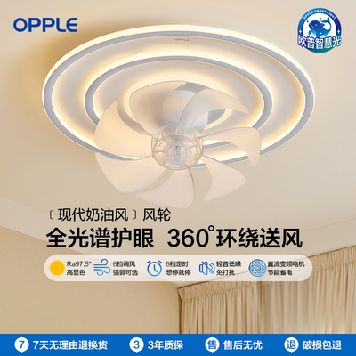 欧普新款360度摇头风扇灯