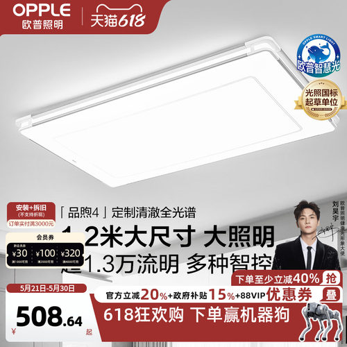 简约客厅吸顶灯欧普照明