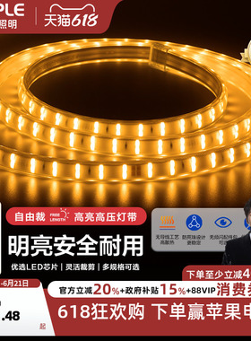 欧普led灯带软灯条霓虹客厅吊顶装饰贴片线条灯无导线恒星220V