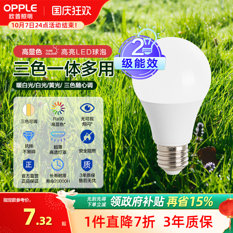 欧普节能商用三档变色超亮LED