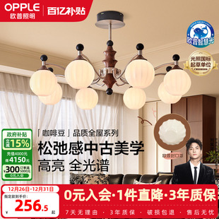 宋代美学灯饰全光谱客餐厅DD 中古风吊灯复古2025新款 欧普 咖啡豆