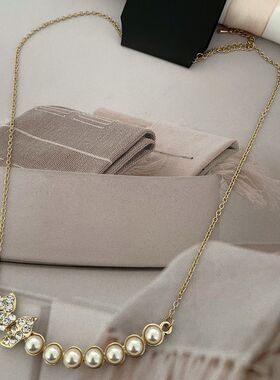 日韩项链萌妹闪钻锁骨链