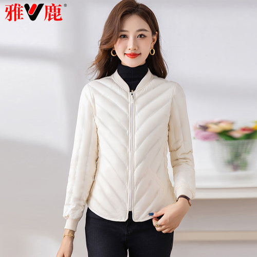 雅鹿羽绒内胆女短款修身百搭打底