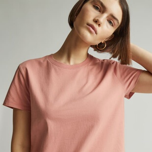 Everlane 短袖 Box-Cut Tee纯棉t恤女宽松经典圆领纯色