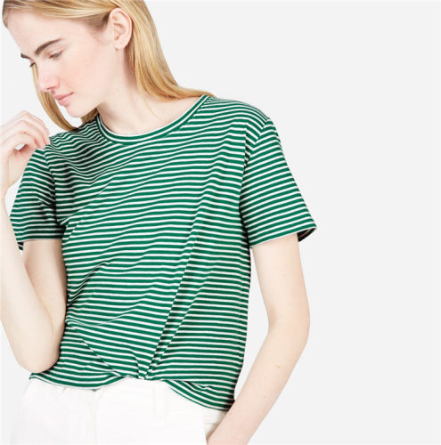 Everlane T恤短袖女条纹Box-Cut Tee 箱形条纹纯棉