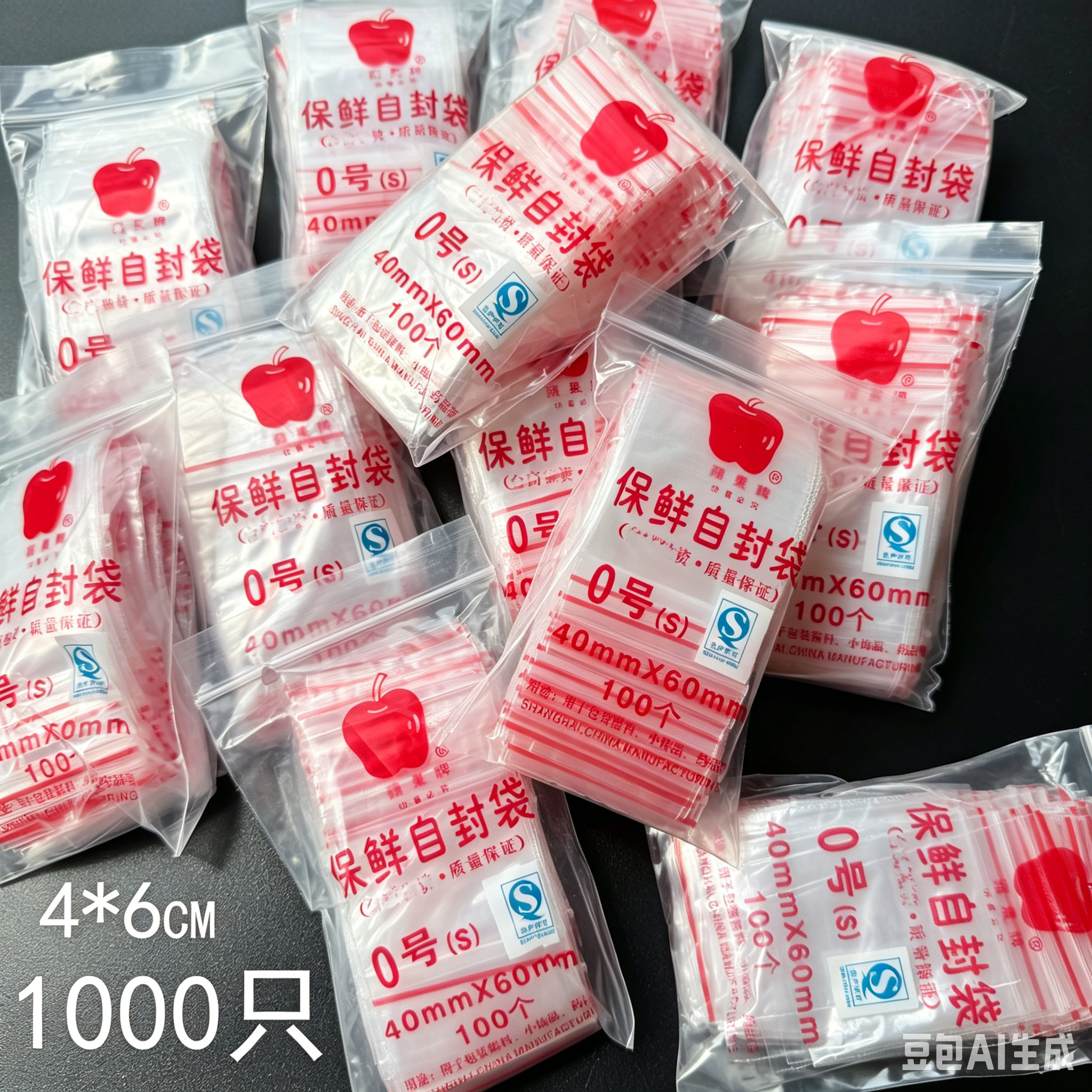 4*6cm透明自封袋小号1000只装1寸