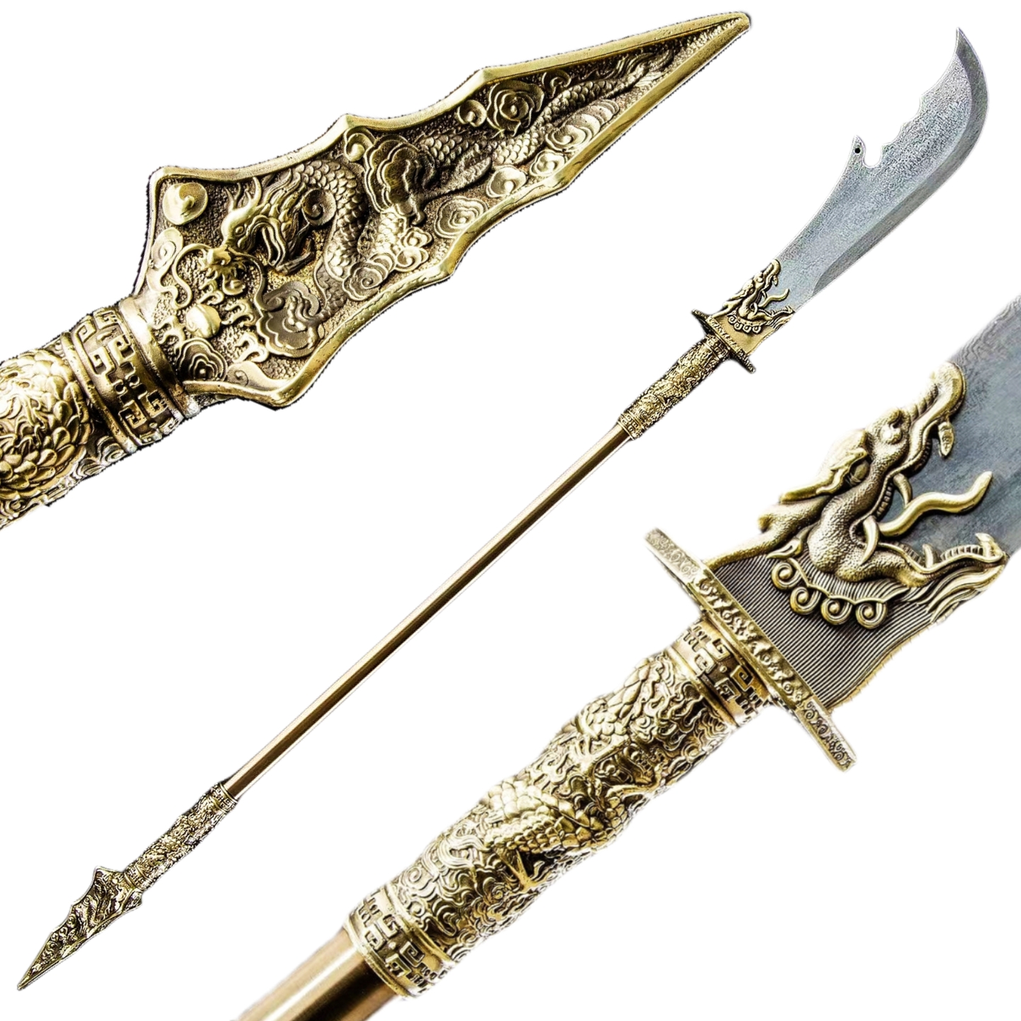 龙泉市铜装关公刀青龙偃月户外健身冷兵器家居摆件装饰品未开刃