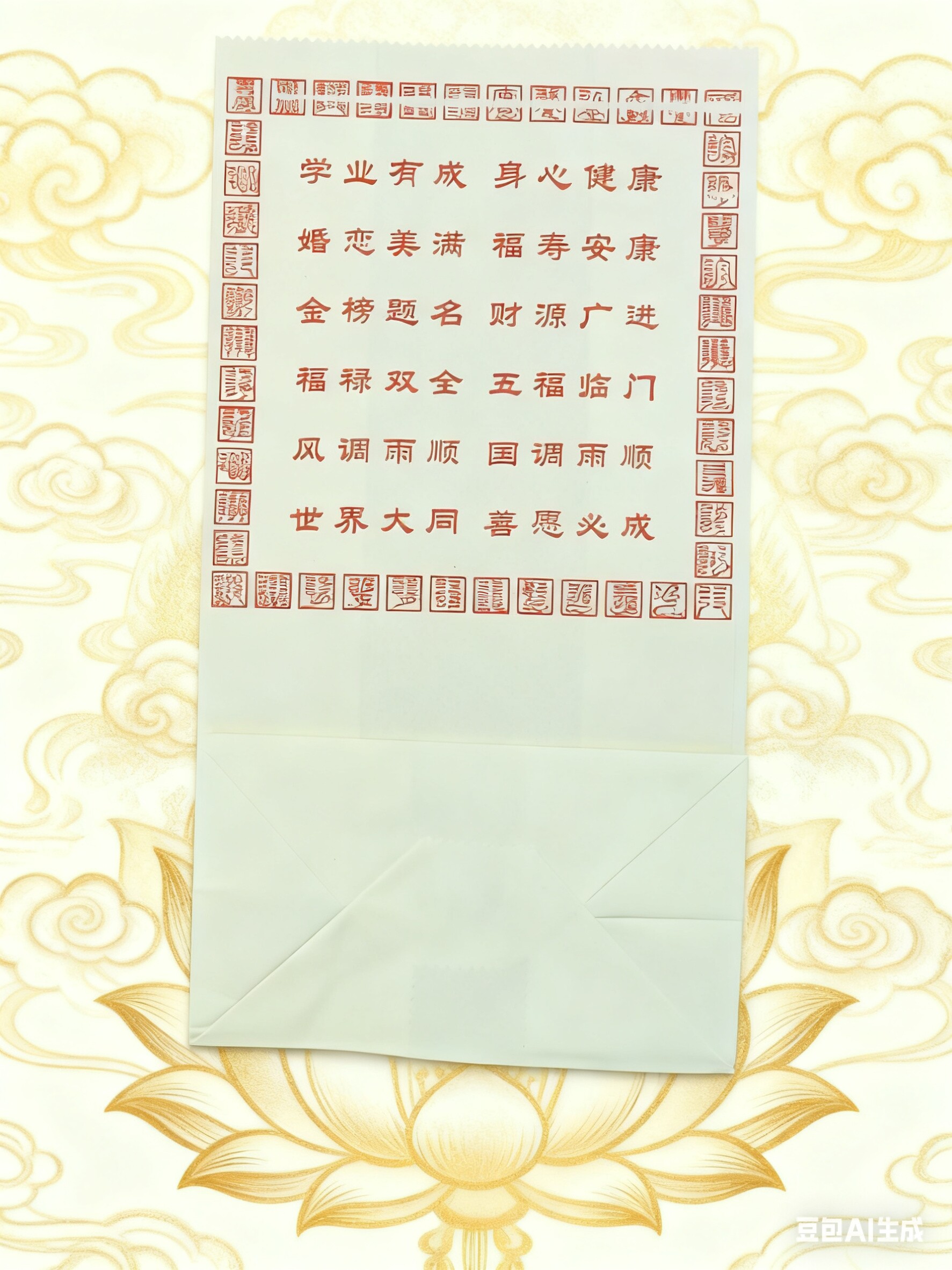 度如母 纸袋【满愿心香专用】,尺寸 12*7*21CM 一套35个 五方佛