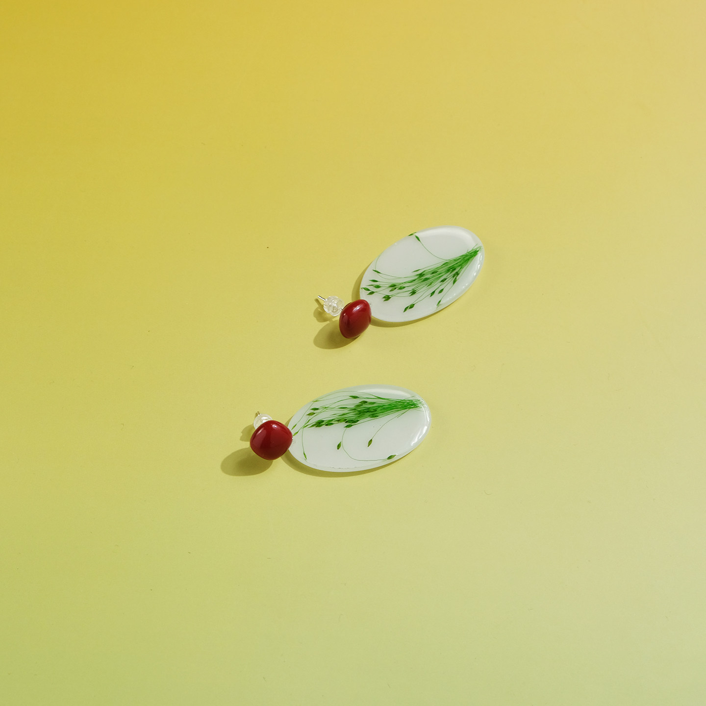 tickle原创设计中式植物大气耳钉