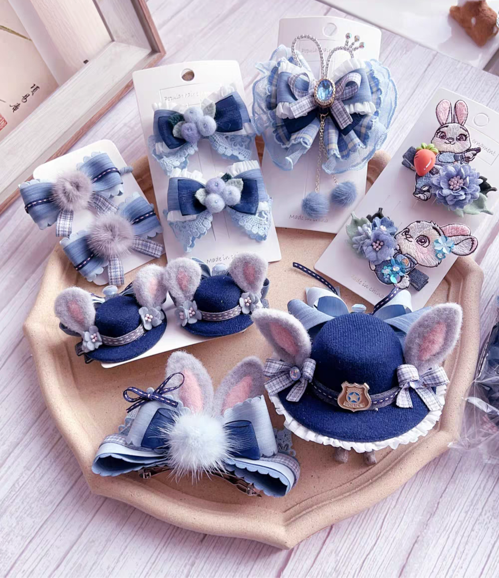 拍下现发疯狂动物城朱迪警官可爱兔子耳朵儿童发夹蝴蝶结发饰女童,饰品/流行首饰/时尚饰品新,发饰,淘宝优惠券,粉丝福利购,淘宝优惠卷