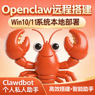 OpenClaw个人AI助手远程安装本地部署模型配置app对接远程安装