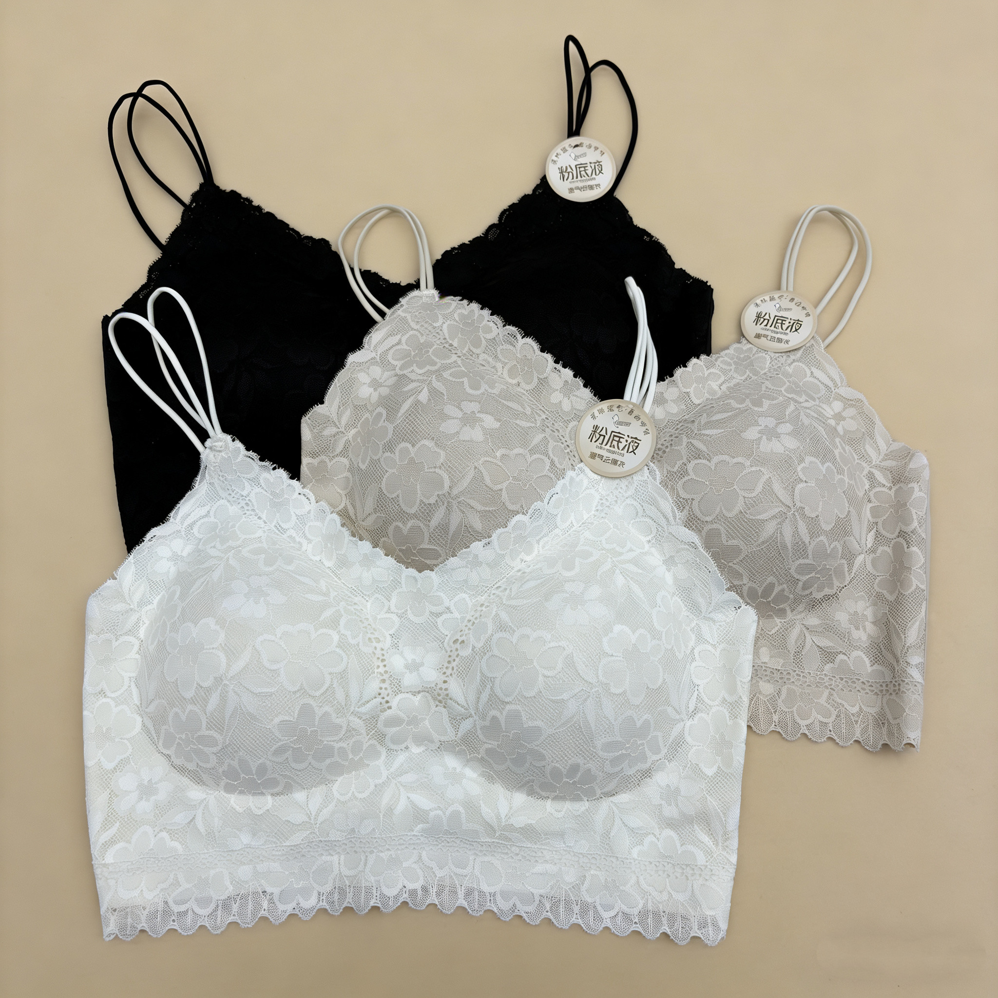 2026夏季新款女装时尚气质百搭显瘦蕾丝美背吊带内衣固定杯聚拢