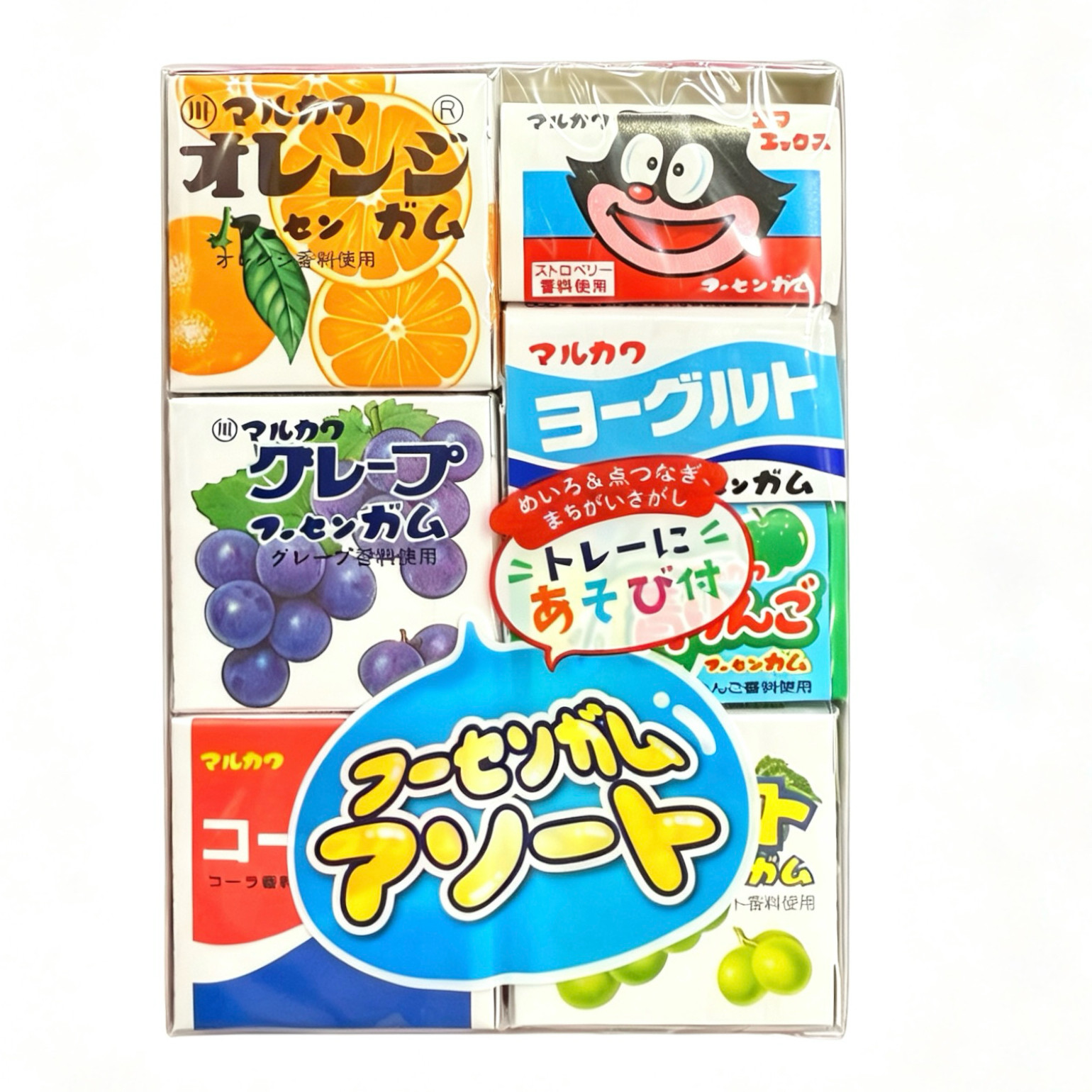 丸川什锦盒装泡泡糖35g日本进口多种水果口味儿童什锦果味