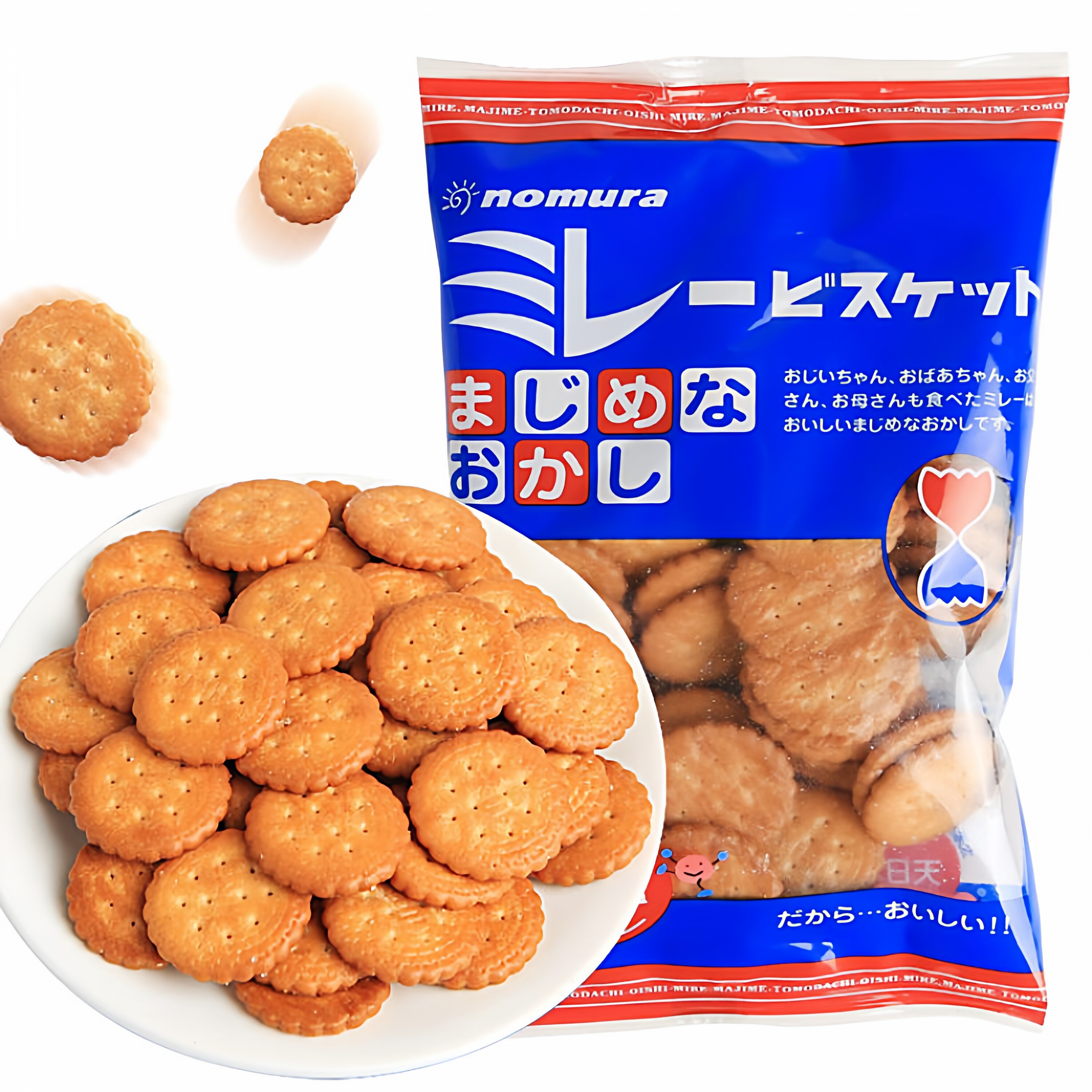 【日期新鲜】野村小圆饼干120g袋装 海盐味咸甜交融层层酥脆