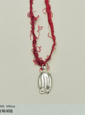 LELALES桑丘【新年礼物】骏马佛手柑红绳项链 新中式 手工简约
