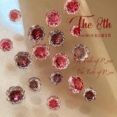 The 8th高碳钻锆石新年红夹心软糖玫瑰切草莓安哥拉红夹心6mm8mm