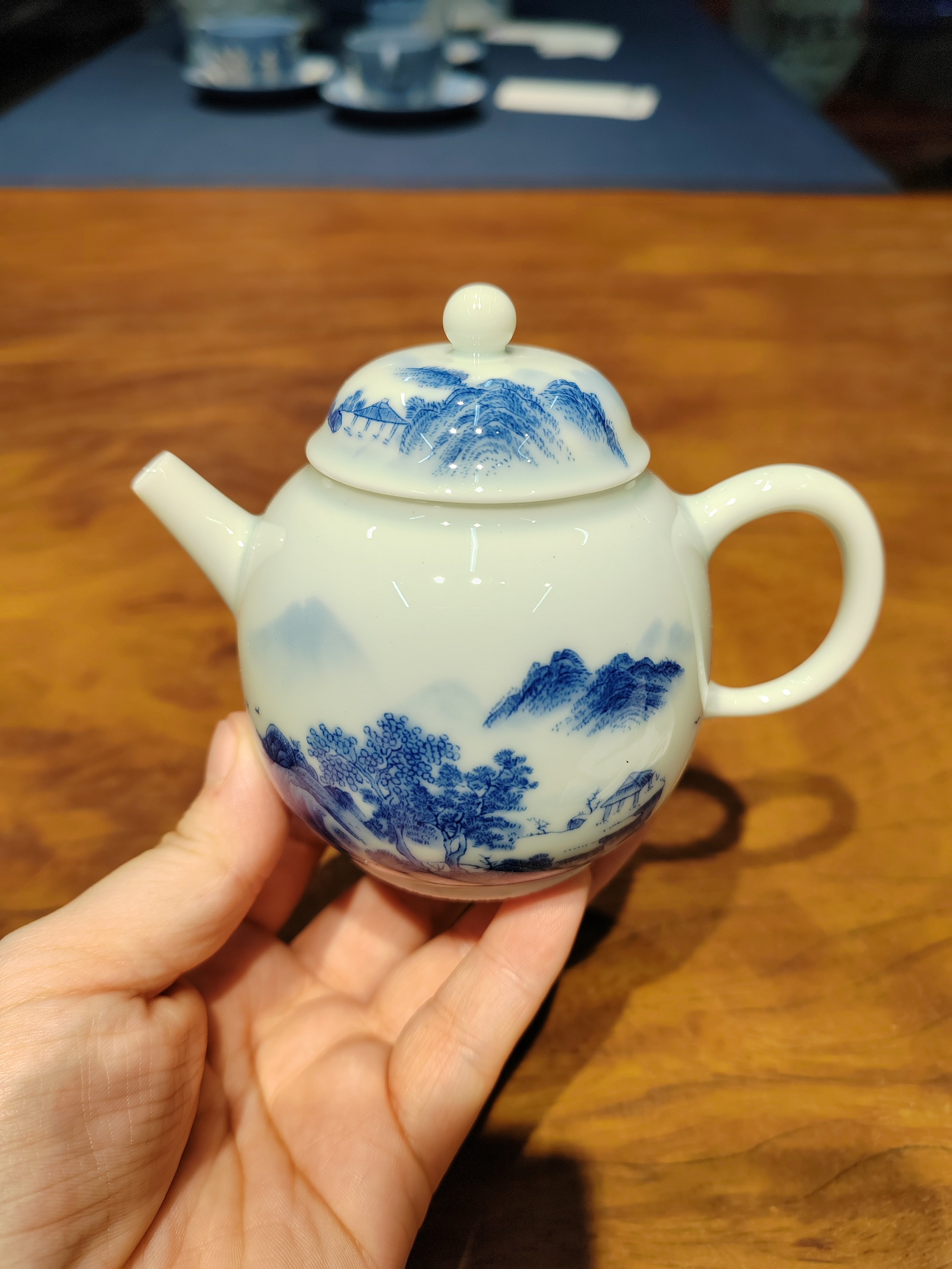 B幸山窑 青花壶  小号  5*10厘米 容量200ml No.X006