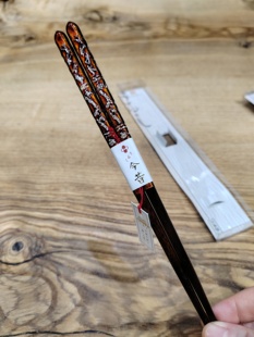 高千穗系列 手工防滑木筷子一双 23cm 实木大漆 B日本若狭涂