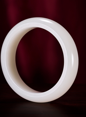 【御府】新疆和田玉白玉籽玉手镯 内径58mm 84.9克