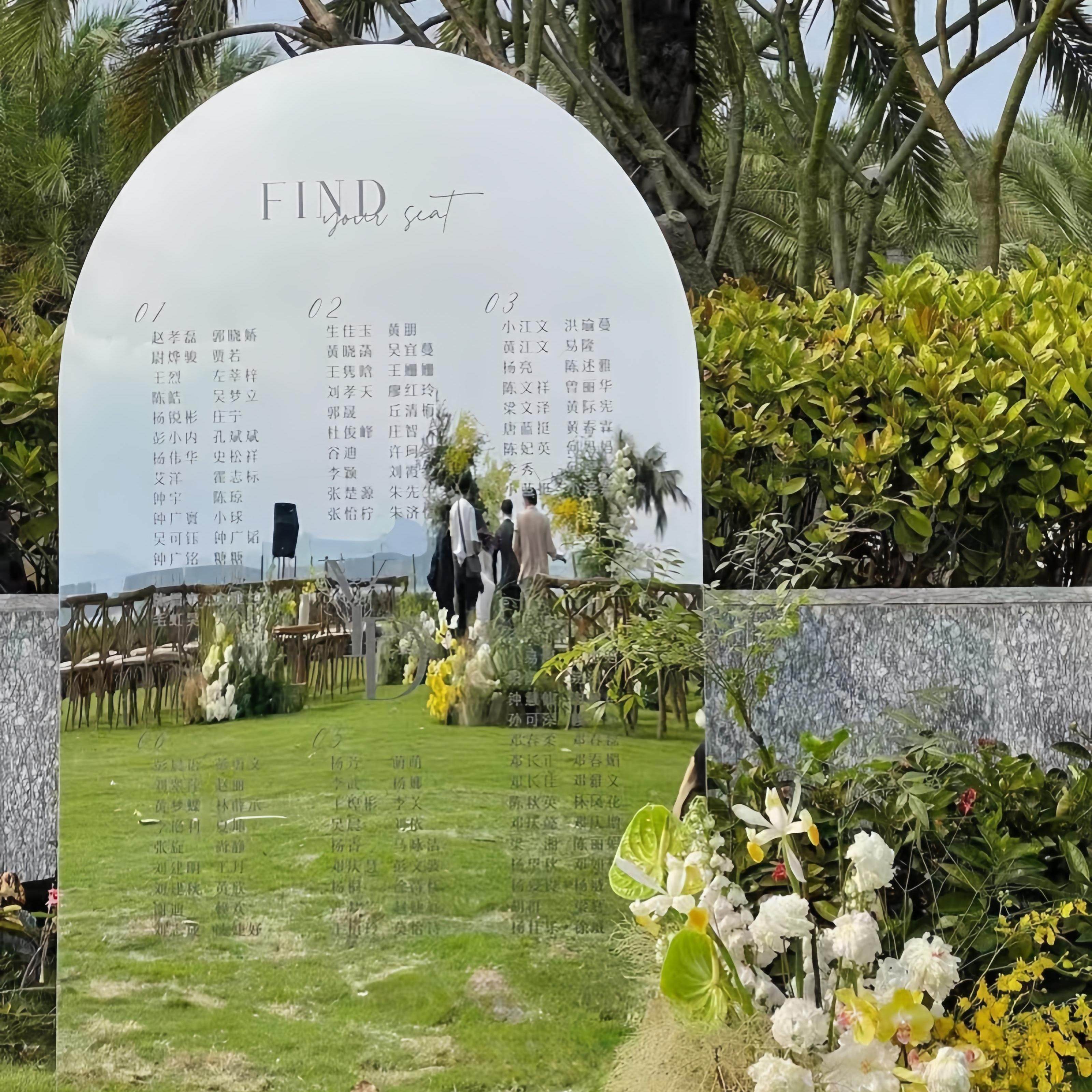 雅丝手作ins风镜面亚克力迎宾牌